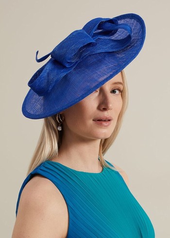 Phase Eight Midi Double Twist Disc Fascinator Hats Deep Blue Australia | LN9061847